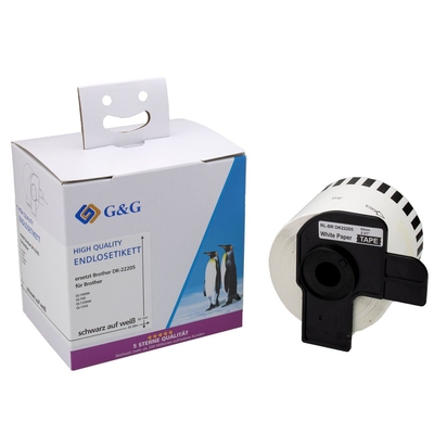 Product Ταινία Ετικετογράφου G&G Endlos 62mm x 30,48m sw- Συμβατή Brother DK-22205 base image
