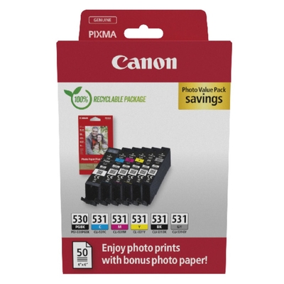 Product Μελάνι Canon PGI-530 / CLI-531 Photo Value Pack PGBK/C/M/Y/BK/GY base image