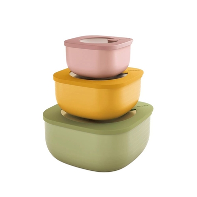 Product Δοχεία Φαγητού Guzzini STORE&MORE BIO Set 3 Dosen Assorted colors base image