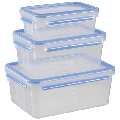 Product Δοχεία Φαγητού Emsa Food Clip&Close 508567 3p Set transparent/blue base image