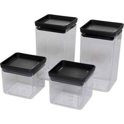 Product Δοχεία Αποθήκευσης 4x1 Brabantia TASTY+ Square dark grey base image