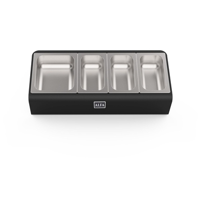 Product Σκεύος Gastronorm Alfa Forni Topping Station 4 trays (3 GN 1/9 - 1 GN 1/6) base image