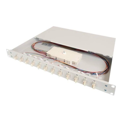 Product Splice Box Digitus LWL 1HE equipped 12x LC DX OS2 Gray base image