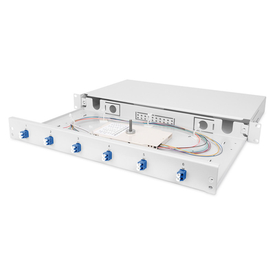 Product Splice Box Digitus LWL 1HE equipped 6x LC DX OS2 Gray base image