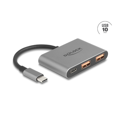 Product USB Hub Delock 3 Port 10 Gbps with USB Type-C to 1 x USB TypC base image