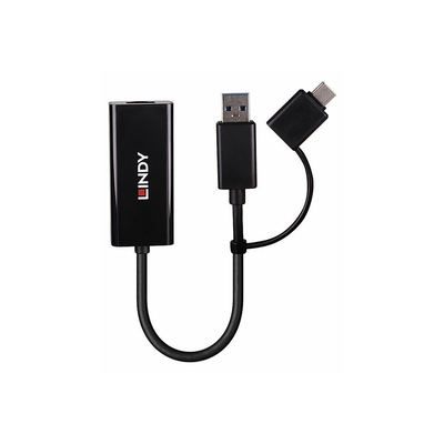 Product Αντάπτορας USB Lindy 3.2 Gen 1 Gigabit Ethernet Converter base image
