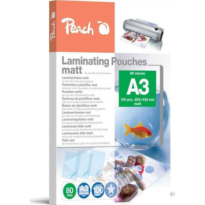 Product Ζελατίνες Πλαστικοποίησης Peach A3 80mic matt 100PK base image