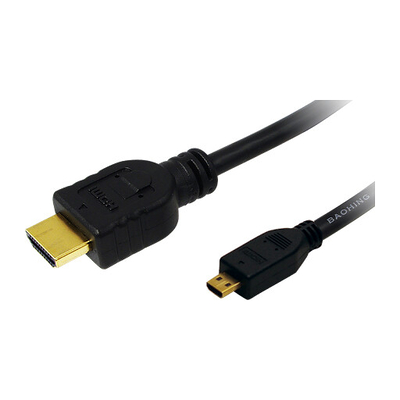 Product Καλώδιο HDMI Logilink Ethernet A -> micro D M/M 1.00m bk base image