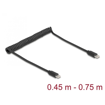 Product Καλώδιο USB Delock 2.0 Type-C Spiral Stecker-Plug 0,45-0,75m base image