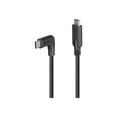 Product Καλώδιο USB Lindy 1.5m USB 3.2 Typ C 90 Grad angled base image