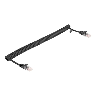 Product Καλώδιο Δικτύου Delock RJ45 Spiral Plug to Plug Cat.5e 1m Black base image