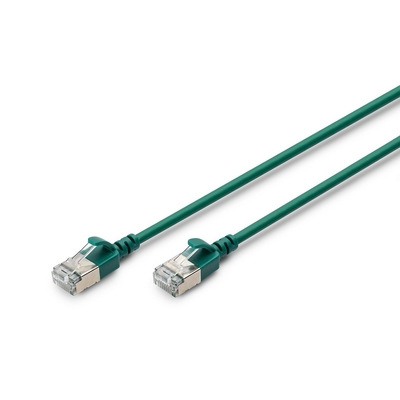 Product Καλώδιο Δικτύου Digitus CAT 6A F/FTP Slim 0,50m Green base image
