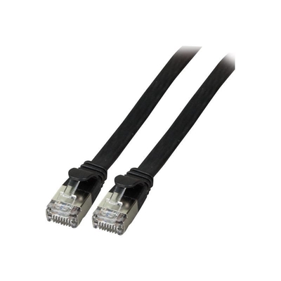 Product Καλώδιο Δικτύου EFB RJ45 Flachpatchkabel U/FTP, Cat.6A, PVC, 1m, Black base image