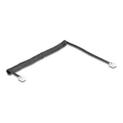 Product Καλώδιο Τηλεφωνικό Delock Spiral RJ11 St. to RJ11 St. 2m base image