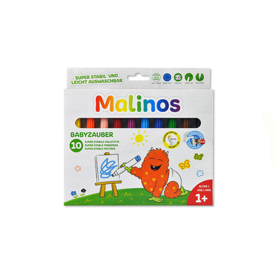 Product Μαρκαδόροι Amewi Malinos Baby Magic (from 1 year) 10 coloring pencils base image