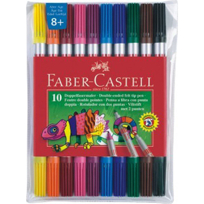 Product Μαρκαδόροι Faber-Castell Double fiber pen Case of 10 base image