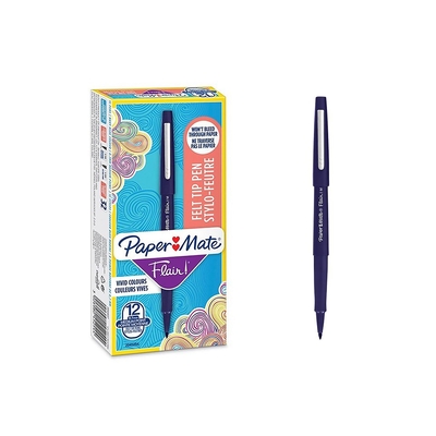 Product Μαρκαδόροι Papermate fiber Flair M 12er box Navy blue base image