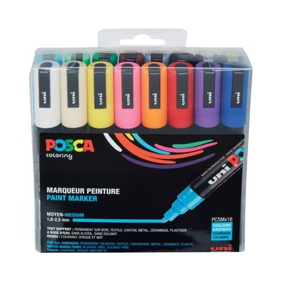 Product Μαρκαδόροι Posca Marker UNI PC-5M 16er Set base image