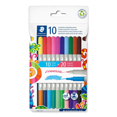 Product Μαρκαδόροι Staedtler Fasermaler D.spitze Twin color 10 St. base image