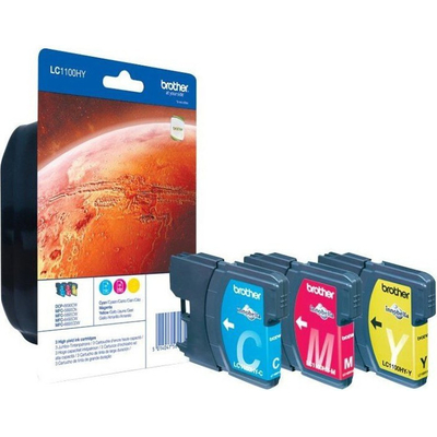 Product Μελάνι Brother LC-1100HYRBWBP Rainbow with Security-Tag base image