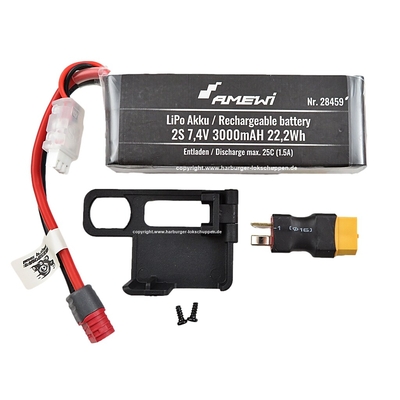Product Μπαταρία για Τηλεκατευθυνόμενο Amewi LiPo 2S 7,4V 3000mAh 25C T-Stecker base image