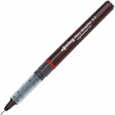 Product Ραπιδογράφος Rotring Feinfiber Tikky Graphic 0,3mm Black 1 Stk base image