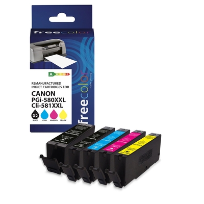 Product Συμβατό Μελάνι Freecolor Canon PGI-580XXL Black+CLI-581XXL BK/C/M/Y remanufactured base image