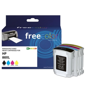 Product Συμβατό Μελάνι Freecolor HP 88XL color BK/C/M/Y remanufactured base image