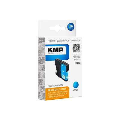 Product Συμβατό Μελάνι KMP Brother LC-1100C 325 S. cyan remanufactured base image