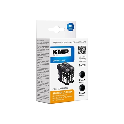 Product Συμβατό Μελάνι KMP Brother LC-223BK Black Doppelp. 2x550S. B62DX base image