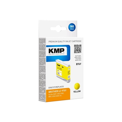 Product Συμβατό Μελάνι KMP Brother LC-970Y 300 S. Yellow base image