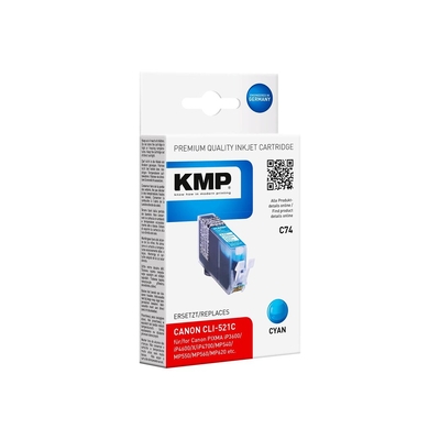 Product Συμβατό Μελάνι KMP Canon CLI521C cyan 535 S. C74 compatible base image