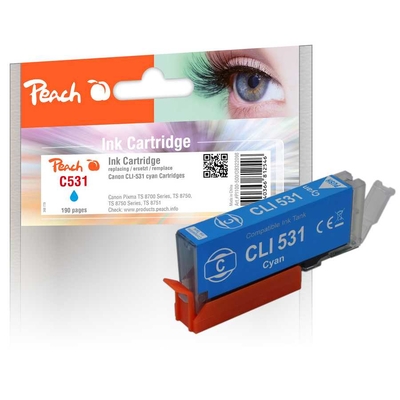 Product Συμβατό Μελάνι Peach Canon CLI-531, 6120B002 cyan compatible base image