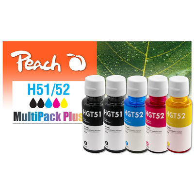 Product Συμβατό Μελάνι Peach HP CISS GT51/52 MultiPack Plus remanufactured base image
