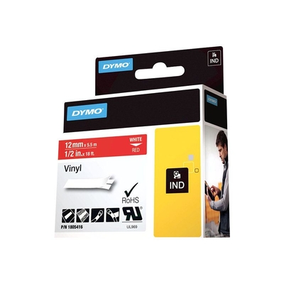 Product Ταινία Ετικετογράφου Dymo Rhino Band Vinyl 12mmx5.5m White ->red base image