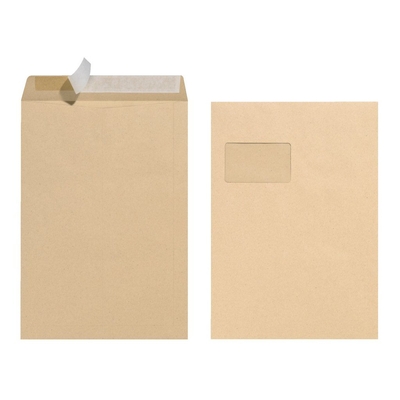 Product Φάκελοι Αλληλογραφίας Herlitz C4 90g haftklebend m.Fenster braun10St base image