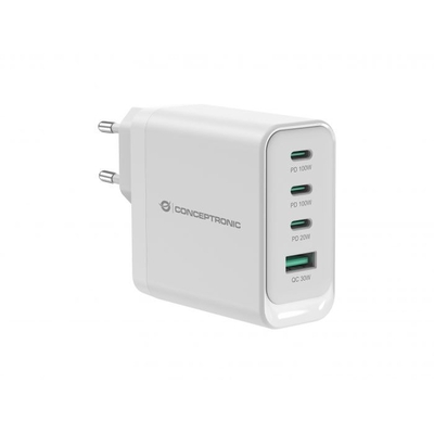 Product Φορτιστής Πρίζας Conceptronic 4Port 100W,3xUSB-C,1xUSB-A White base image
