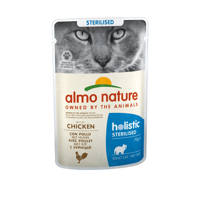 Product Υγρή Τροφή Γάτας Almo Nature Holistic Sterilised with Chicken - 70g base image