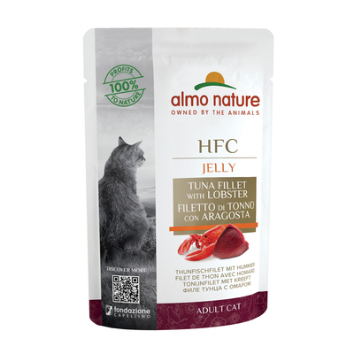 Product Υγρή Τροφή Γάτας Almo Nature HFC Jelly tuna fillet with lobster - 55g base image