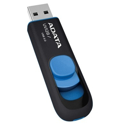 Product USB Flash 32GB Adata DashDrive UV128 Type-A 3.2 Gen 1 (3.1 Gen 1) Black,Blue base image