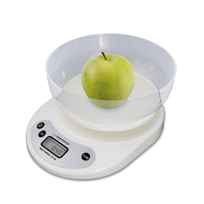 Product Ζυγαριά Κουζίνας Esperanza EKS007 with a bowl. White Electronic base image