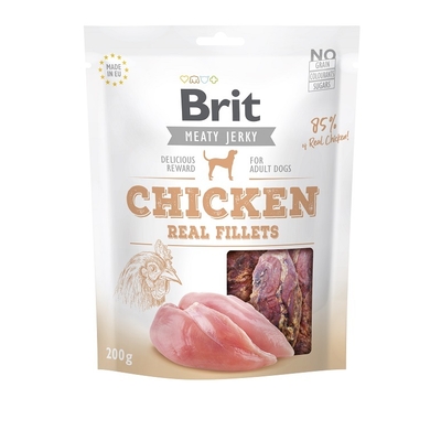 Product Ξηρά Τροφή Σκύλων Brit Jerky Chicken Fillets Dog Snacks 200 g base image