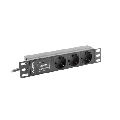 Product Πολύπριζο Rack Lanberg 10" RACK (1U, 16A, 3X SHUKO) base image