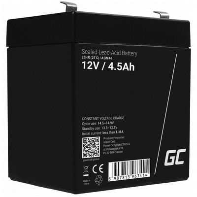 Product Μπαταρία UPS Green Cell AGM44 Sealed Lead Acid (VRLA) 12 V 4.5 Ah base image