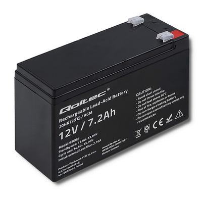 Product Μπαταρία UPS Qoltec 53062 AGM 12V 7.2 Ah max 108A base image