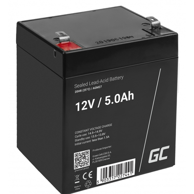 Product Μπαταρία UPS Green Cell AGM27 Sealed Lead Acid (VRLA) 12 V 5 Ah base image