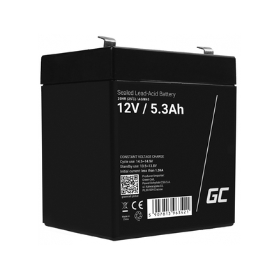 Product Μπαταρία UPS Green Cell AGM45 Sealed Lead Acid (VRLA) 12 V 5,3 Ah base image