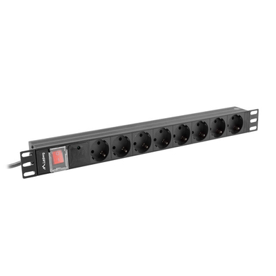 Product Πολύπριζο Rack Lanberg PDU RACK 19" (1U, 16A, 8X Shuko, 2m) base image