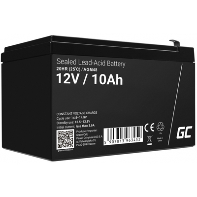 Product Μπαταρία UPS Green Cell AGM48 Sealed Lead Acid (VRLA) 12 V 10 Ah base image