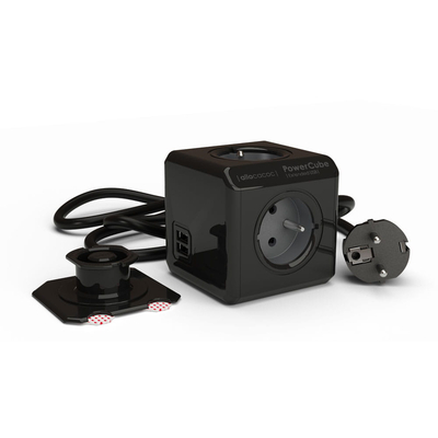 Product Μπαλαντέζα Allocacoc PowerCube 3 m 4 AC outlet(s) Indoor/outdoor Black base image